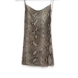 Mesh Snakeskin Slip Dress